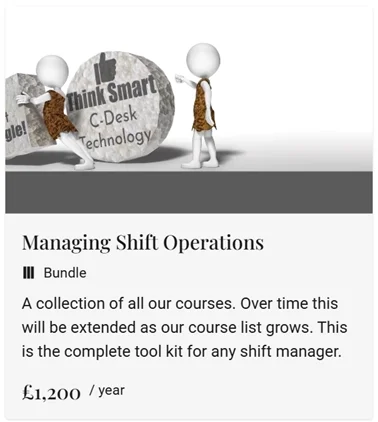 Cover image for our Managing Shift Operations training course