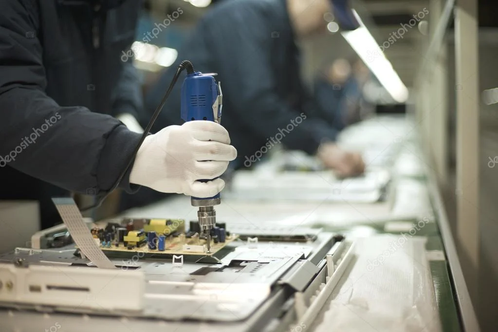 Manufacturing line with operators